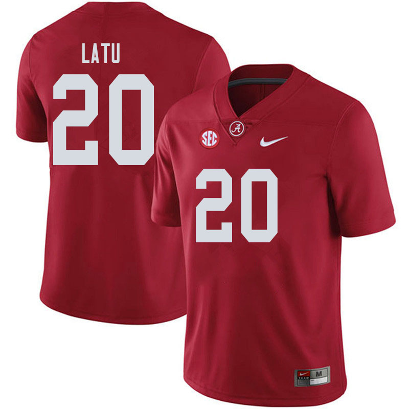 Men #20 Cameron Latu Alabama Crimson Tide College Football Jerseys Sale-Crimson